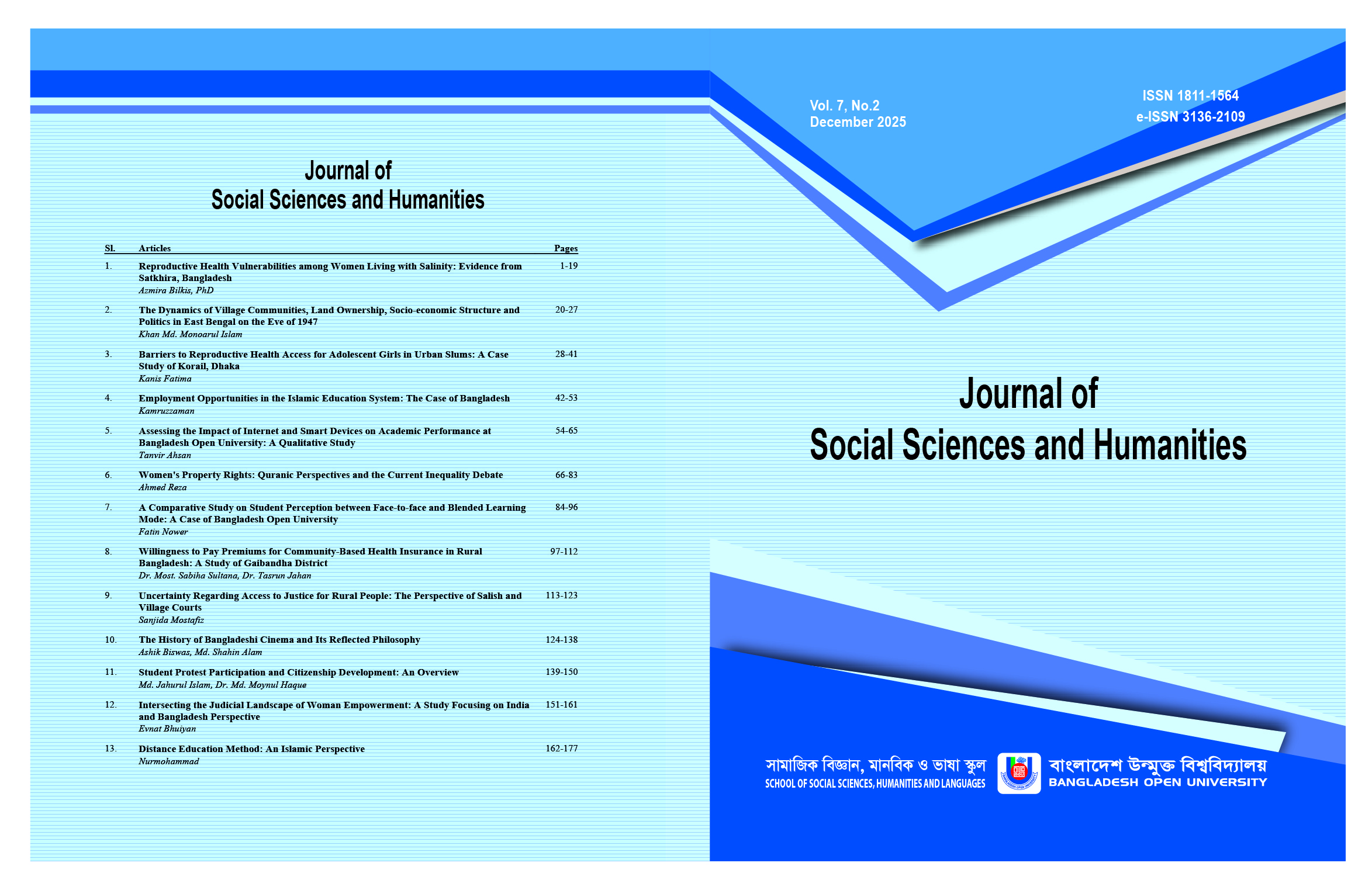Journal of Social Science and Humanities 2025 volume 7 issue 2
